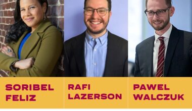 Soribel Feliz ’09, Rafi Lazerson ’16, Pawel Walczuk ’10