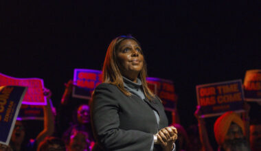 New York Attorney General Letitia James speaks during an event for New York City mayoral candidate Zohran Mamdani, Monday, Oct. 13, 2025, in New York. AP Photo/Olga Fedorova