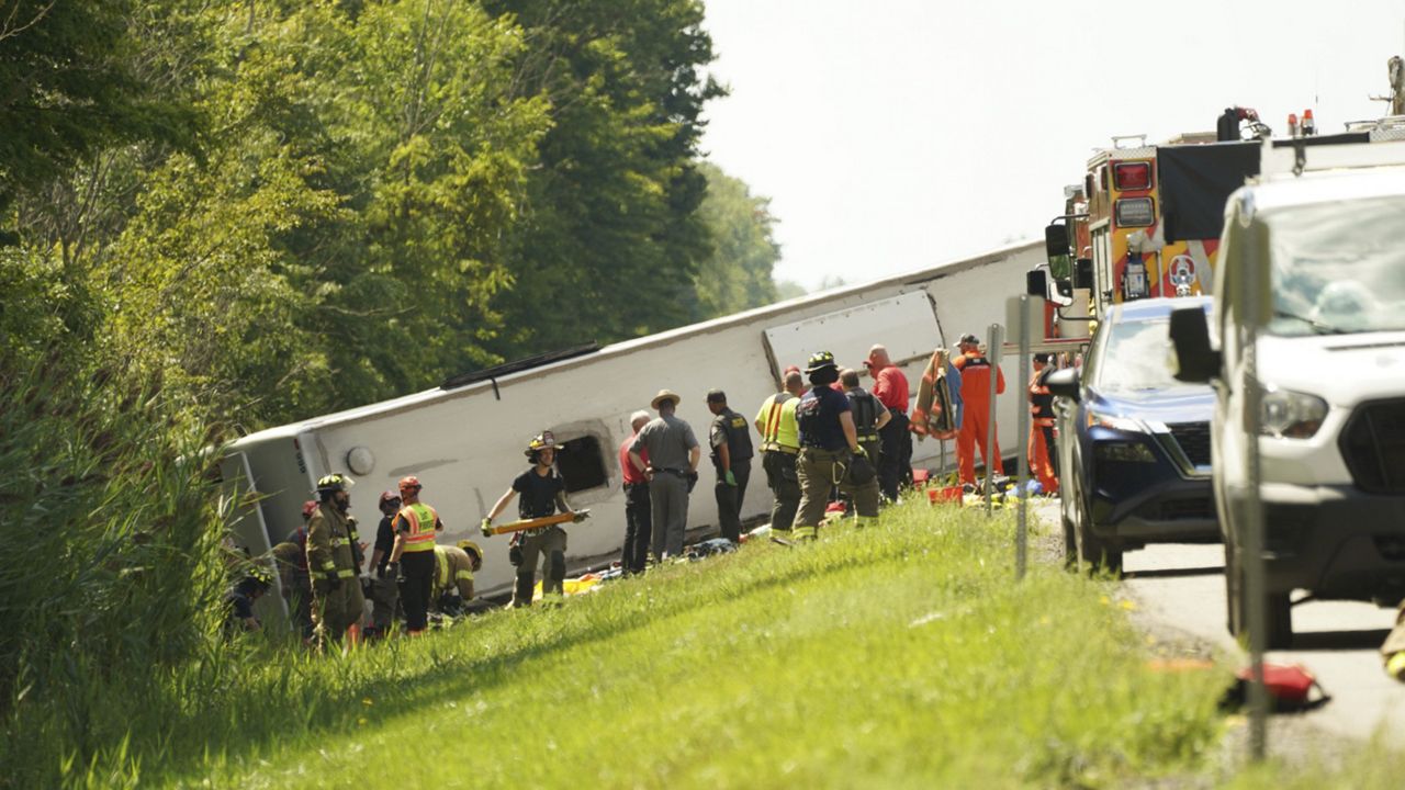 Driver charged after deadly bus crash on Thruway last August