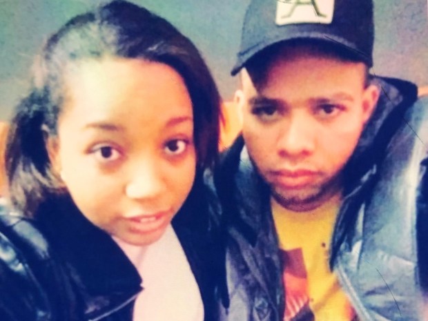 Transit cop Arianna Reyes-Gomez with her estranged husband, Argenis de Jesus Baez Pizano.