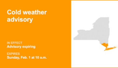 NY weather: The cold weather advisory for part of New York is anticipated to expire at 10 a.m.