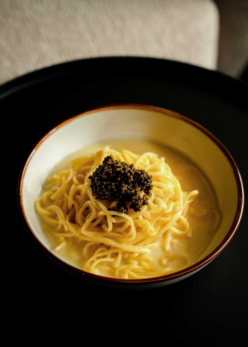 Chelsea Living Room's Caviar Pasta.