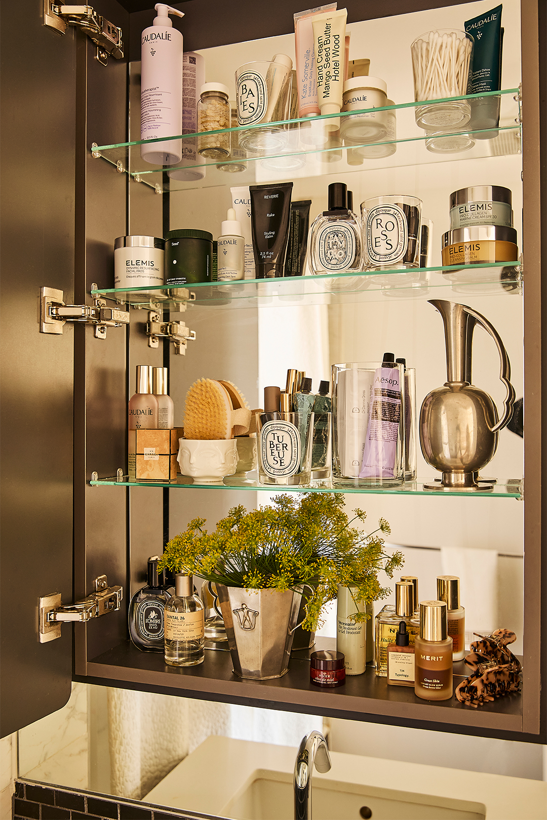 open medicine cabinet