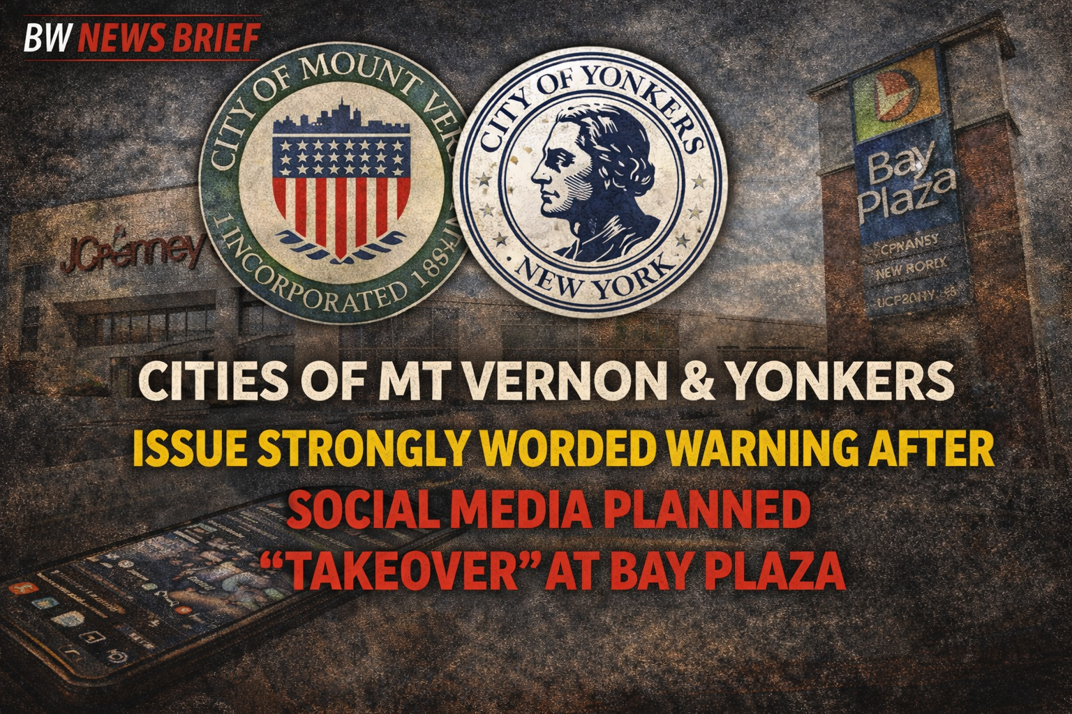 Cities Of Mt Vernon & Yonkers Issue Strongly Worded Warnings After Social Media Planned "Takeover" At Bay Plaza