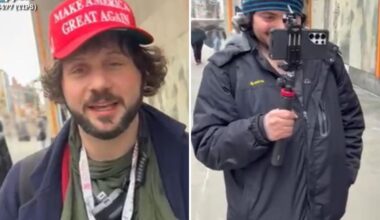 Lowlife in MAGA hat tries to kiss woman, spews racist comments, and lights her boots on fire on NYC street: cops