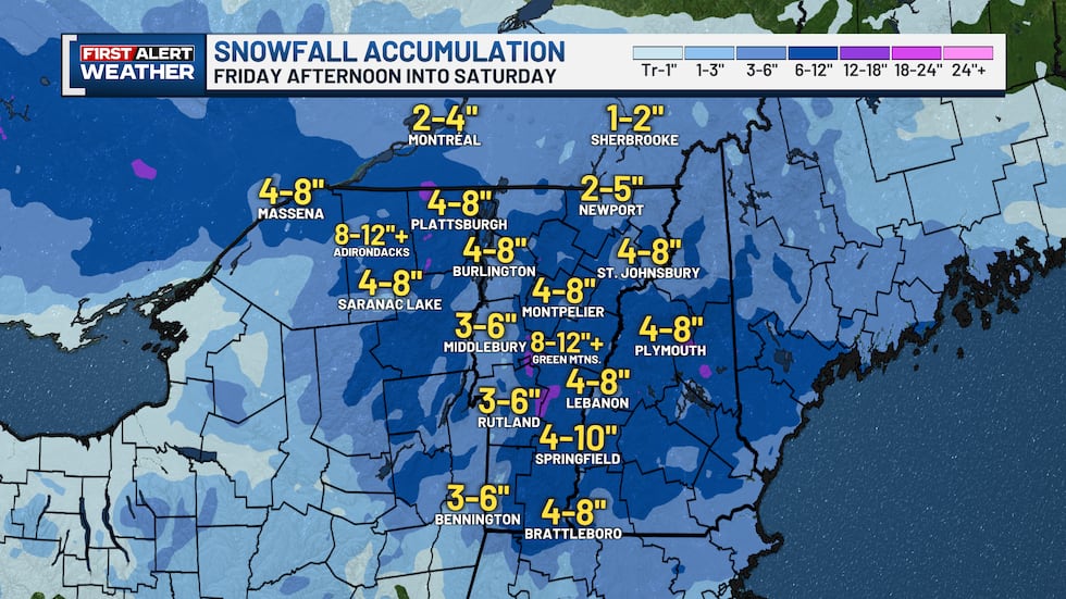 Friday afternoon into Saturday