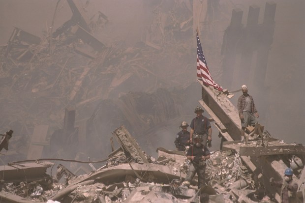 Workers dig to save any survivors from the rubble of the World Trade Center on Sept. 13, 2001, in Manhattan, New York. (Craig Warga for New York Daily News)