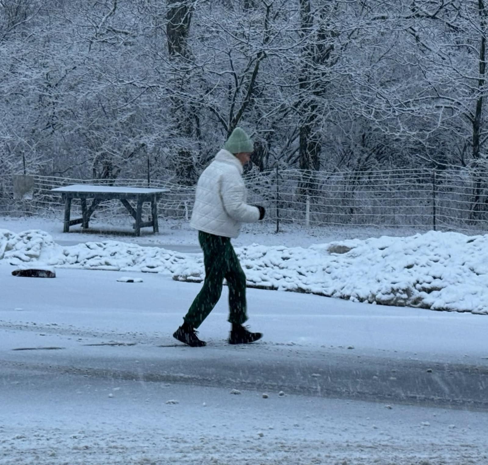 A jogger is seen in Great Kills Park at 5 p.m. on Sunday, Feb. 22, 2026.