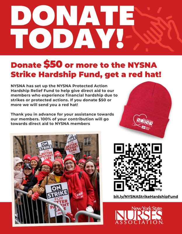 You Can Support New York City Nurses On Strike By Donating To The NYSNA Hardship Fund