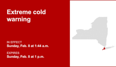 NYC weather: Extreme cold warning active for New York City until Sunday afternoon – subzero wind chills