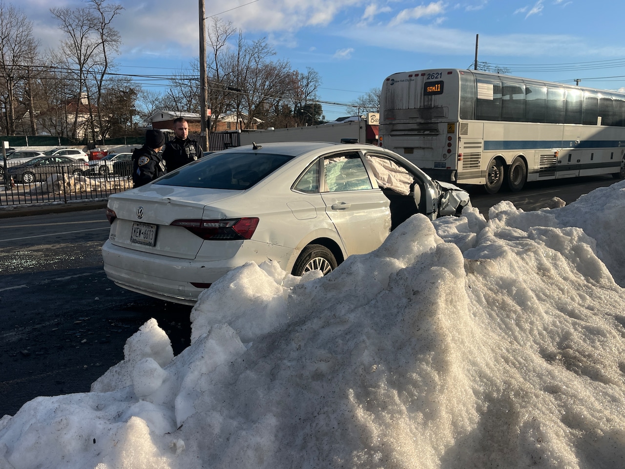 Car overturns in South Beach