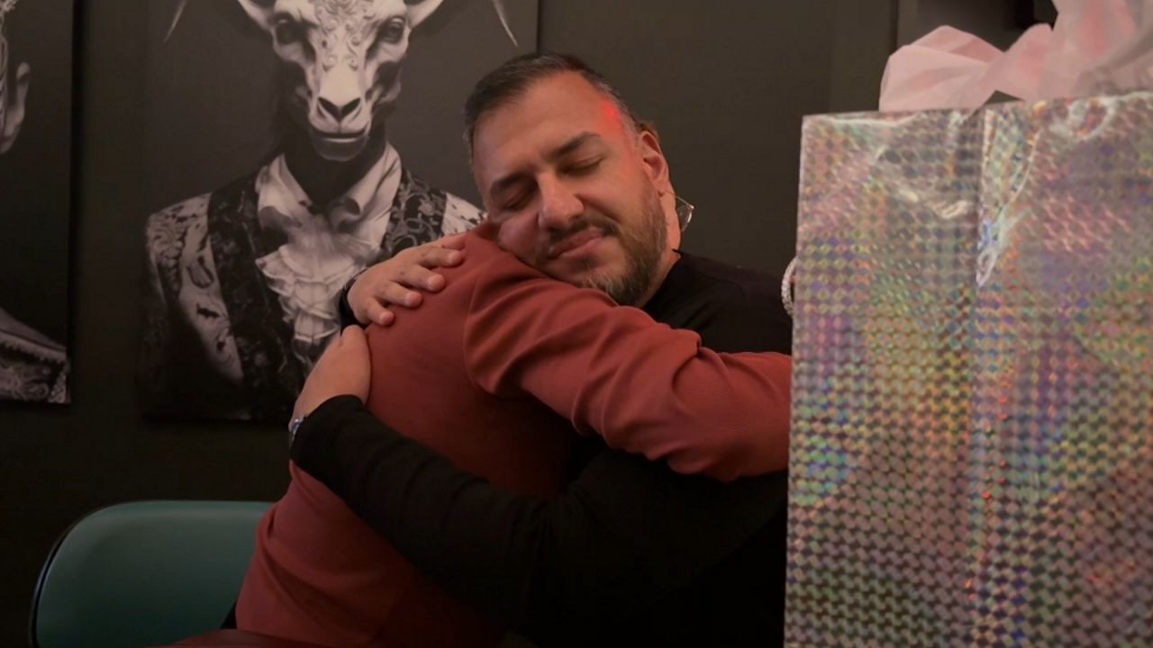 Marc Perez, a Queens resident diagnosed with advanced IgA Nephropathy, met his kidney donor, Aline Linden, in January. (Spectrum News NY1)