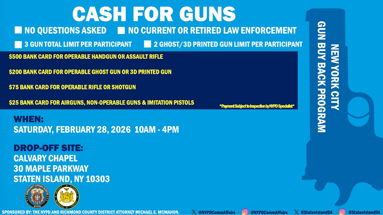 DA Gun Buyback Feb. 2026