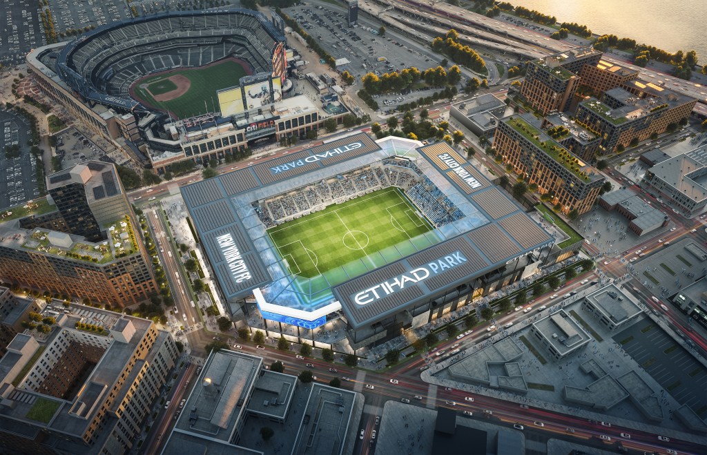 Rendering of New York City FC's new soccer stadium