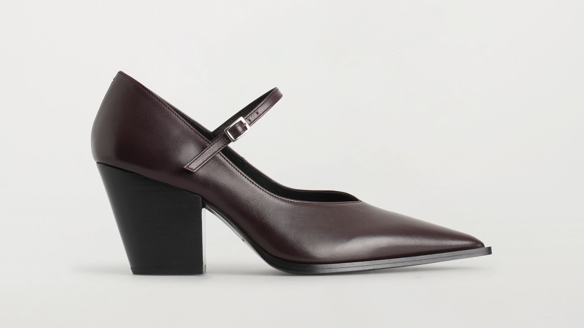 Leather Heeled Mary Jane Shoes