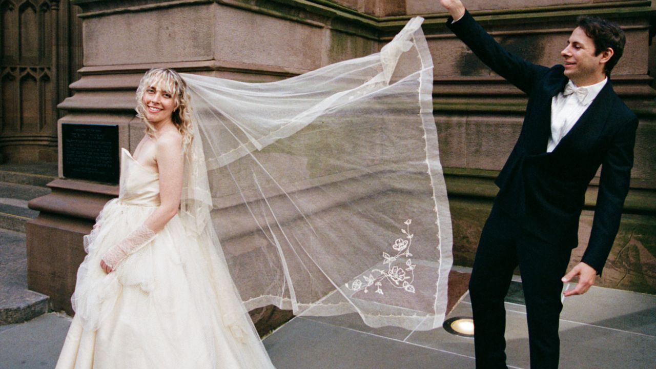 The Bride Wore Exclusively Vintage for Her Wedding at a Gothic Revival Church in New York City