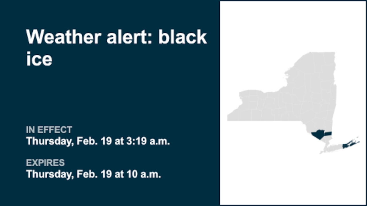 NY weather: Prepare for black ice in part of New York until Thursday morning