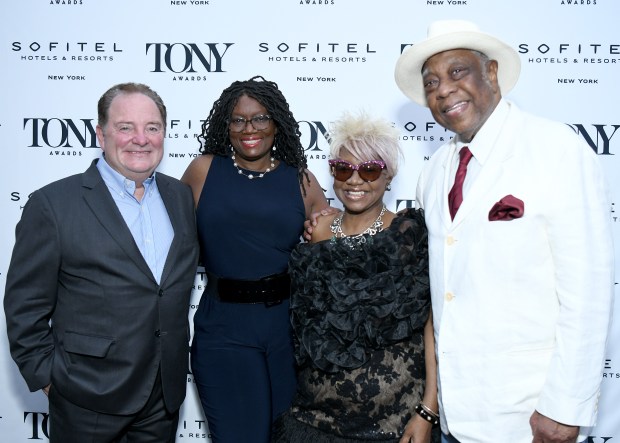 (From left) Fred Gallo, Beverly Jenkins, Irene Gandy, and Woodie King Jr. 