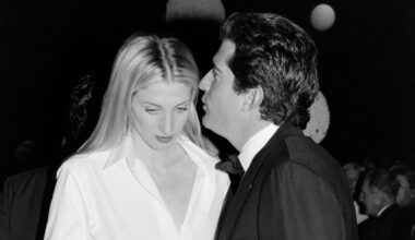 Carolyn Bessette-Kennedy and John F. Kennedy Jr. attend the "Brite Nite" party, celebrating the exhibition "The American Century: at the Whitney Museum of American Art in New York City on March 9, 1999.