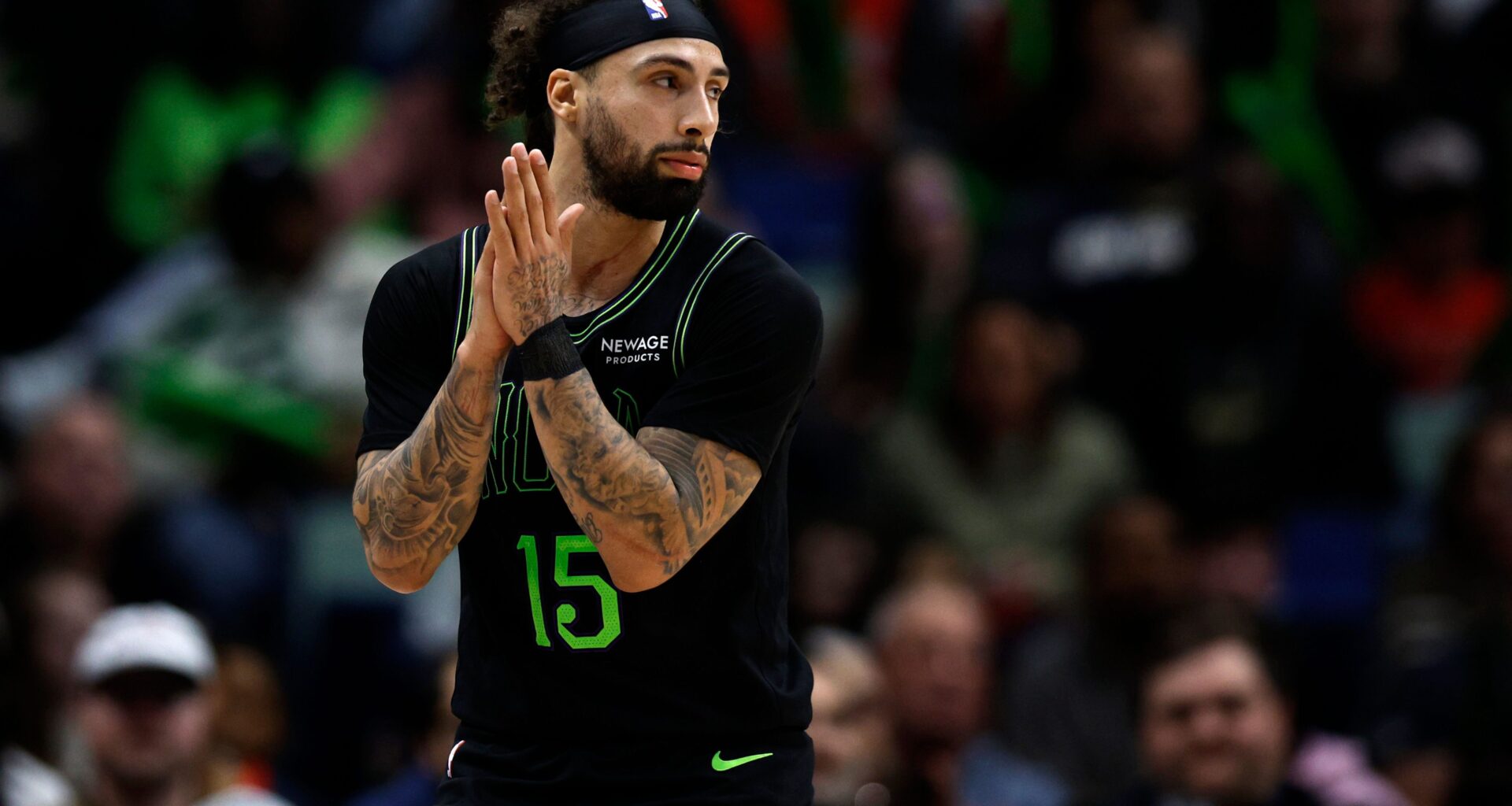 Dan McQuade and Hip-Hop the 76ers rabbit mascot.