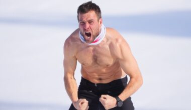 Benjamin Karl’s shirtless celebration after parallel giant slalom gold – NBC New York