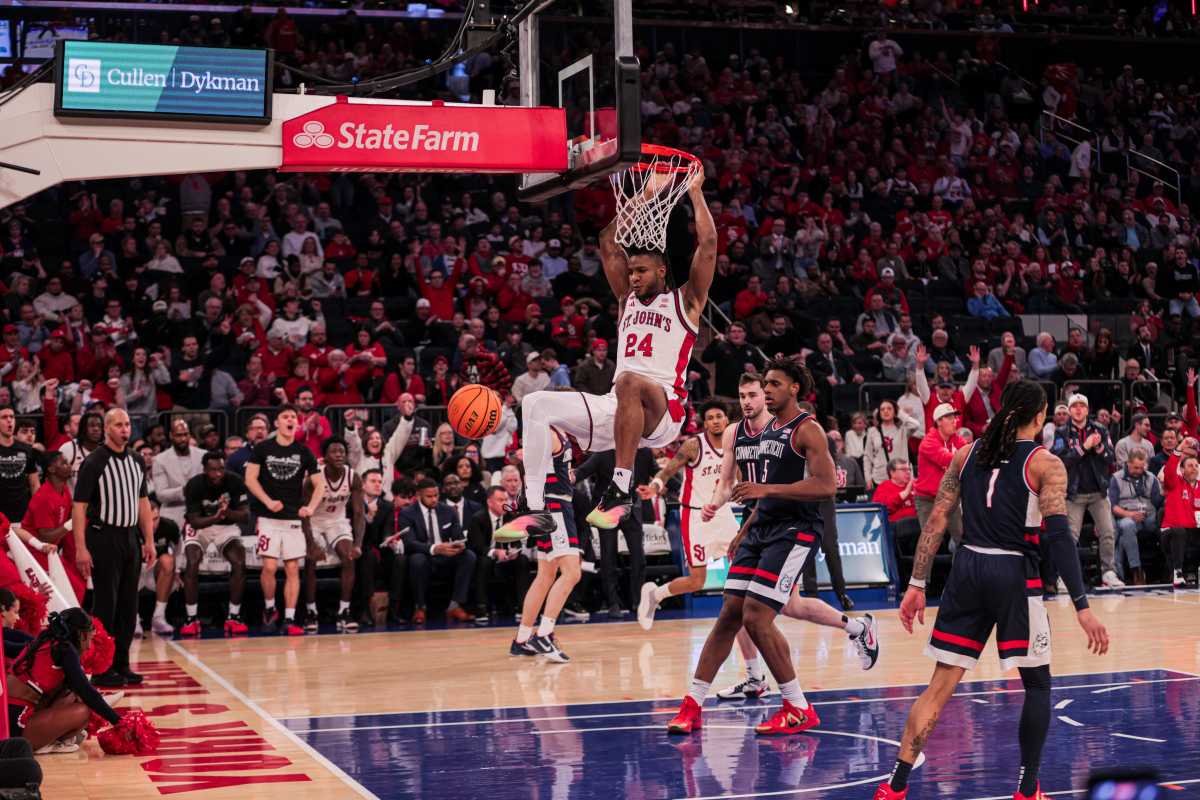 No. 22 St. John’s upset No. 3 UConn 81-72, claim 1st place in Big East