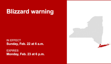 NY weather: Blizzard warning for part of New York for Sunday and Monday – winds gusting up to 55 mph