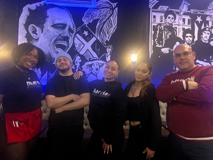 Tony Martinez (pictured on the far right) with the Barrio BX staff for Bronx restaurant week.