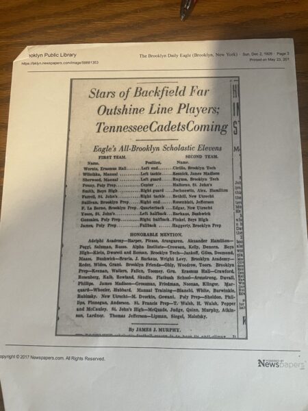 Adam Cirillo appeared in the Brooklyn Daily Eagle. Photo: Tom Wieboldt, from the Brooklyn Daily Eagle