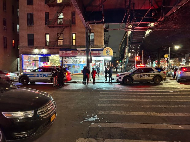Three people were shot- one fatally- when two groups of young people clashed on West 283 St and Broadway in the Bronx on Feb. 11, 2026. (Kerry Burke/NYDN)