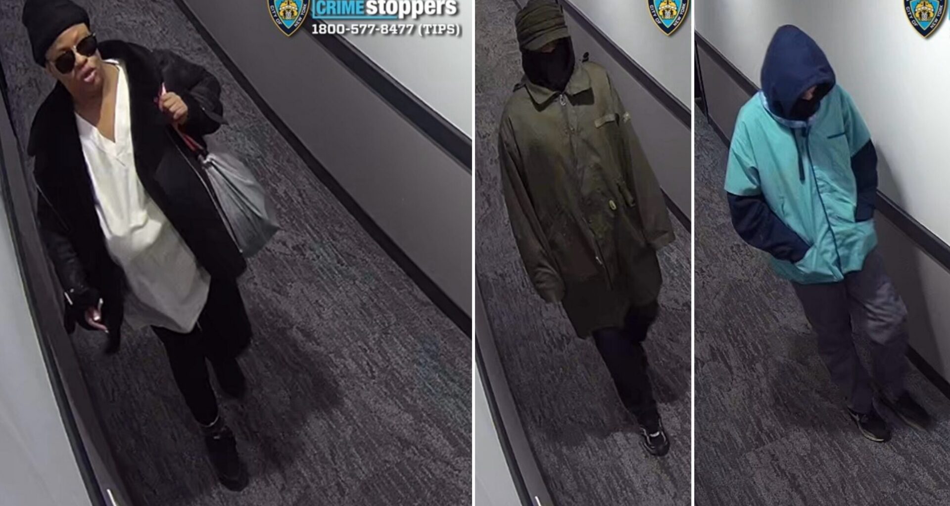 Three people suspected of an East New York home invasion. Photo: NYPD.