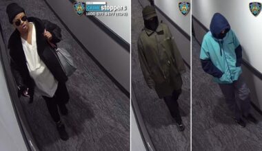 Three people suspected of an East New York home invasion. Photo: NYPD.