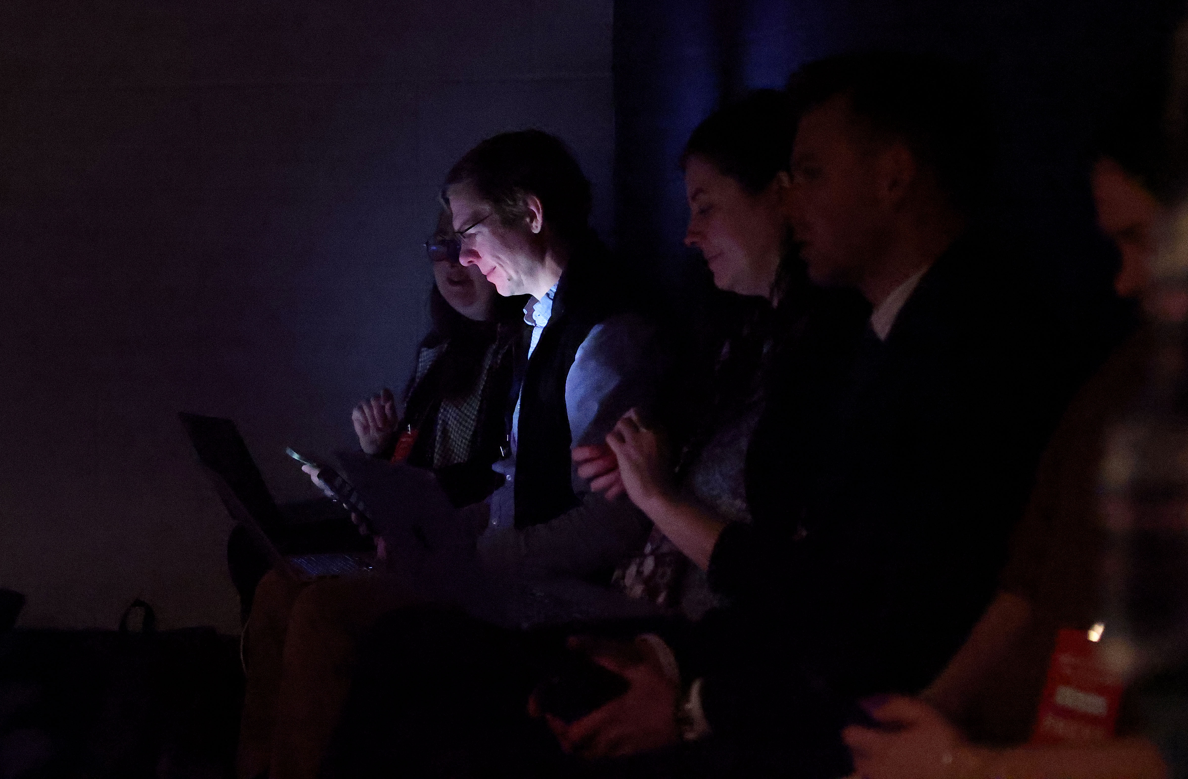 Media works on their stories at The New York State Democratic Convention was held at the Mulroy Civic Center in Syracuse, New York, Friday February 6, 2026. The Democrats nominated Gov. Kathy Hochul for Governor, Adrienne Adams for Lt Governor, Comptroller Thomas DiNapoli and Letitia Jamesfor for Attorney General.  Dennis. Nett | dnett@syracuse.com