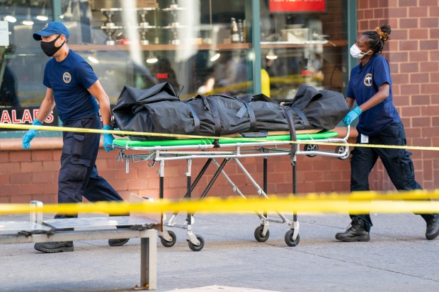 Police say Clarkson Wilson shot Imani Armstrong in the head as she neared the corner of E. 14th St. and Irving Place near Union Square in Manhattan on Sept. 1, 2022. (Theodore Parisienne for New York Daily News)