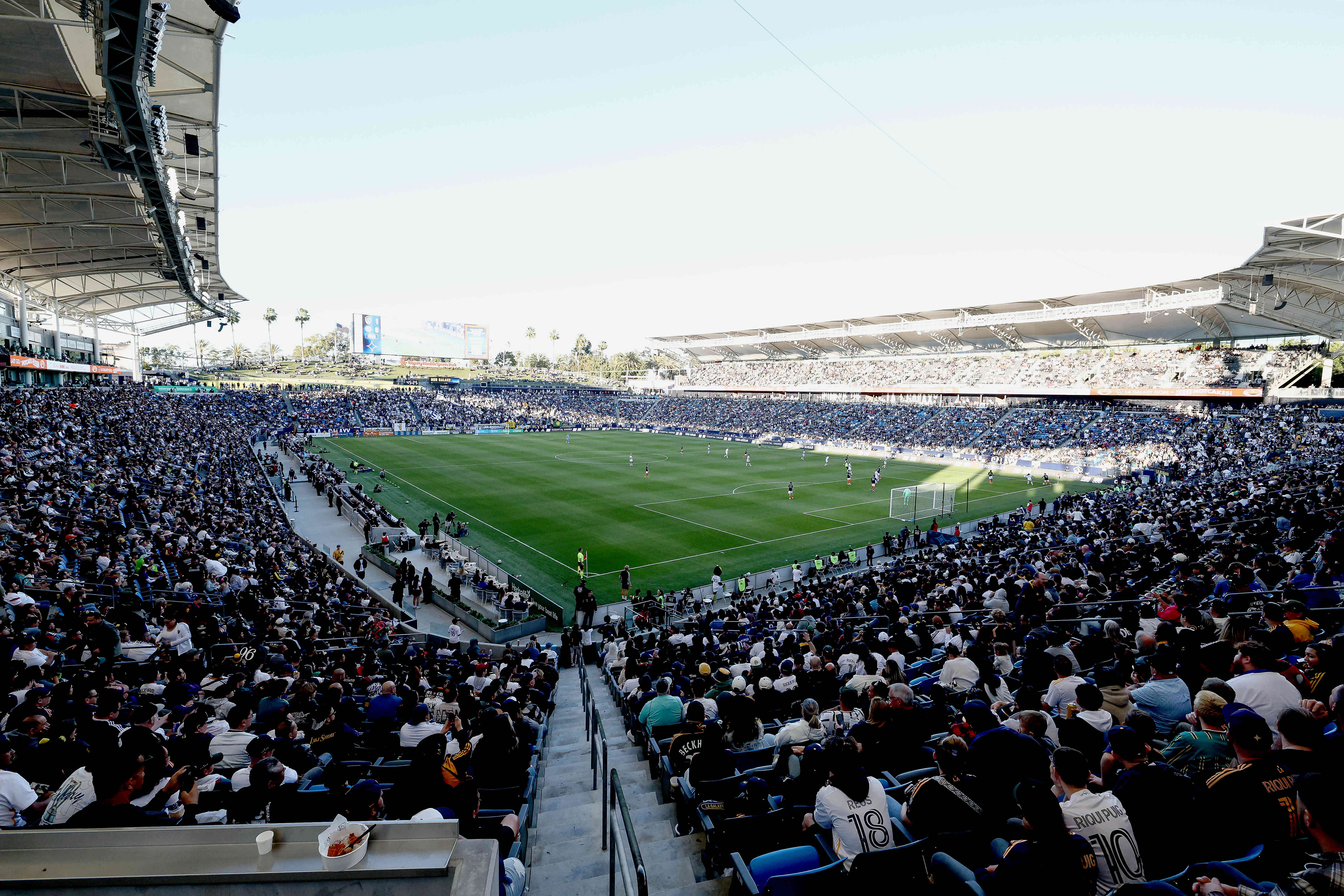 Galaxy take on the New York City FC during the...