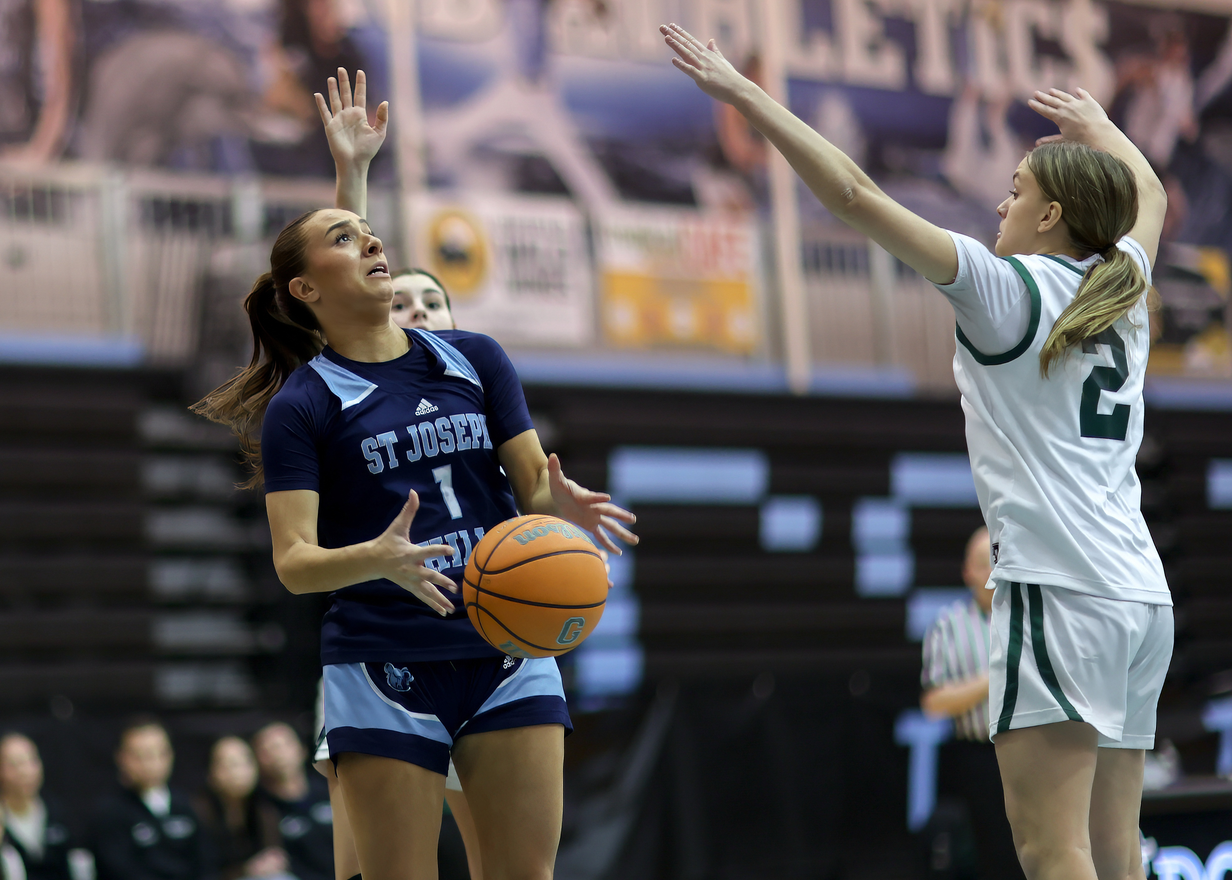St. Joseph Hill plays Notre Dame Academy in the CHSAA Archdioscesan AA playoff semifinal at the College of Staten Island in Willowbrook on Thursday, Feb. 19, 2026. (Advance/SILive.com | Jason Paderon)