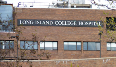 The now-demolished Long Island College Hospital in Cobble Hill. Photo: Mary Frost, Brooklyn Eagle