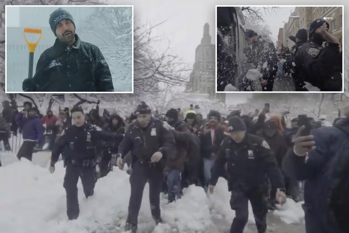 Mayor Mamdani blasted after unruly mob launches 'disgusting' snowball attack on NYPD officers: 'He set the tone'