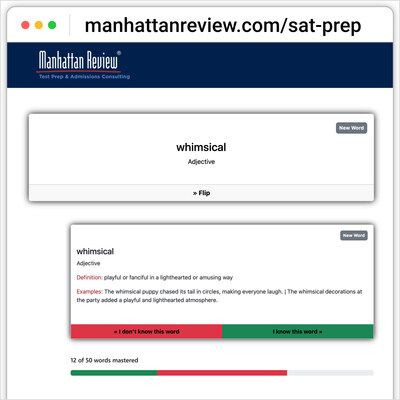Manhattan Review Launches Free SAT Vocabulary Training Tool Featuring 3,000 Words.