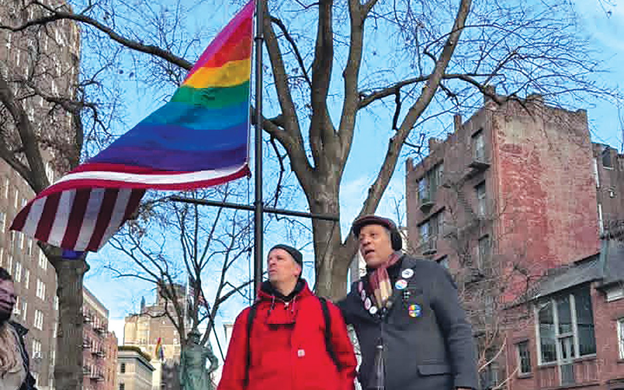 Protest on Feb. 10 in New York City at the National Stonewall Site.