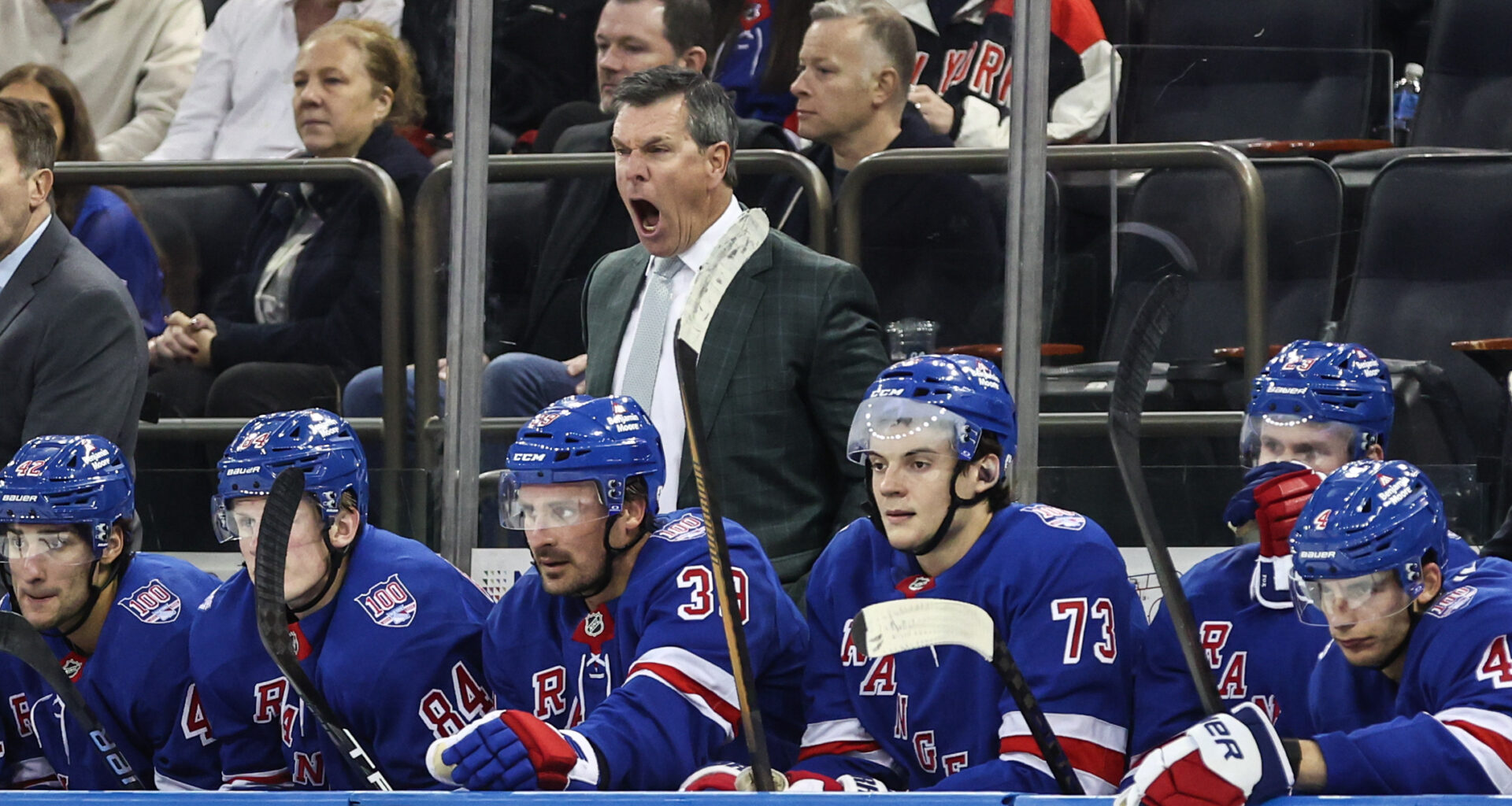 Grading coach Mike Sullivan at Olympic break