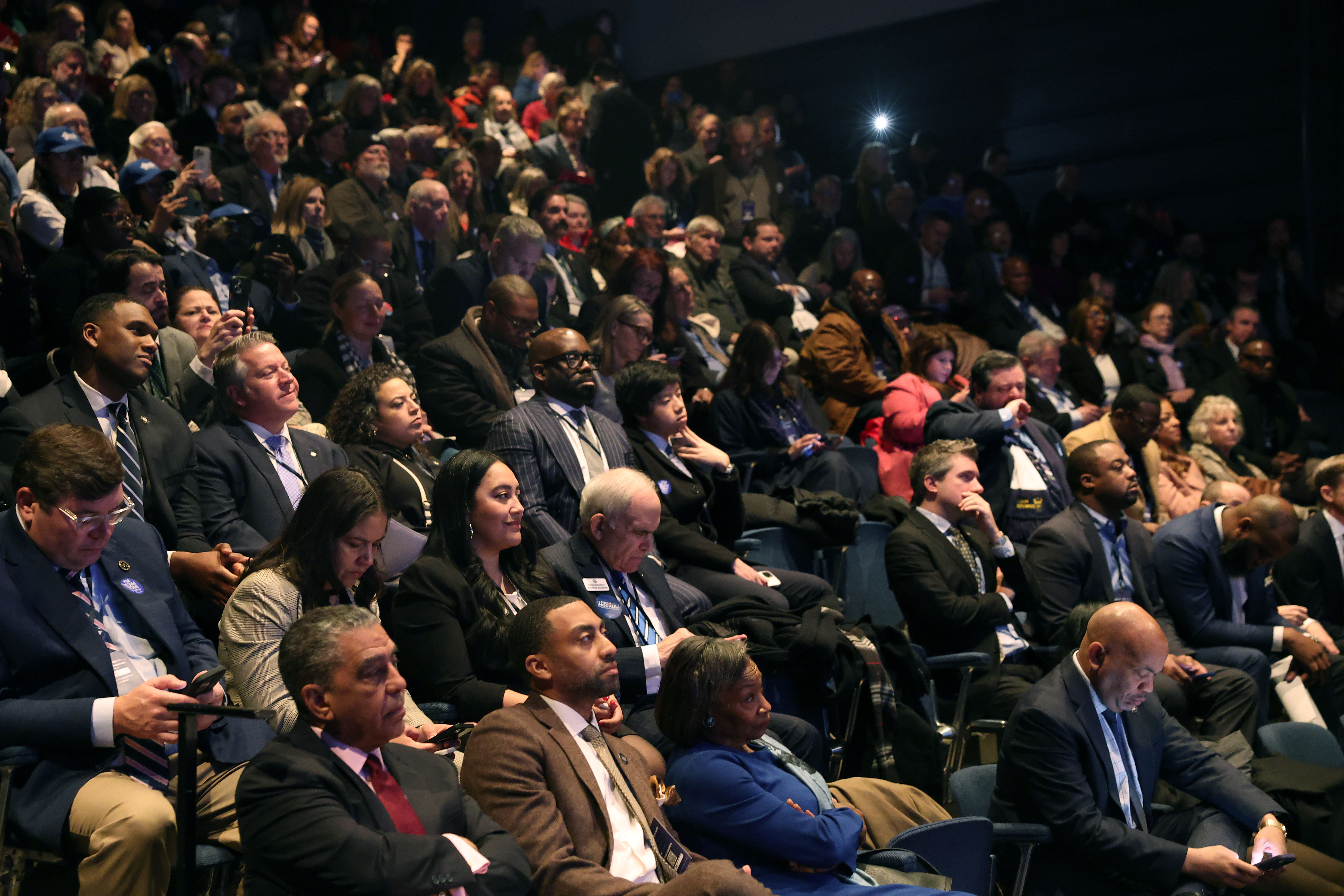 The New York State Democratic Convention was held at the Mulroy Civic Center in Syracuse, New York, Friday February 6, 2026. The Democrats nominated Gov. Kathy Hochul for Governor, Adrienne Adams for Lt Governor, Comptroller Thomas DiNapoli and Letitia Jamesfor for Attorney General.  Dennis. Nett | dnett@syracuse.com