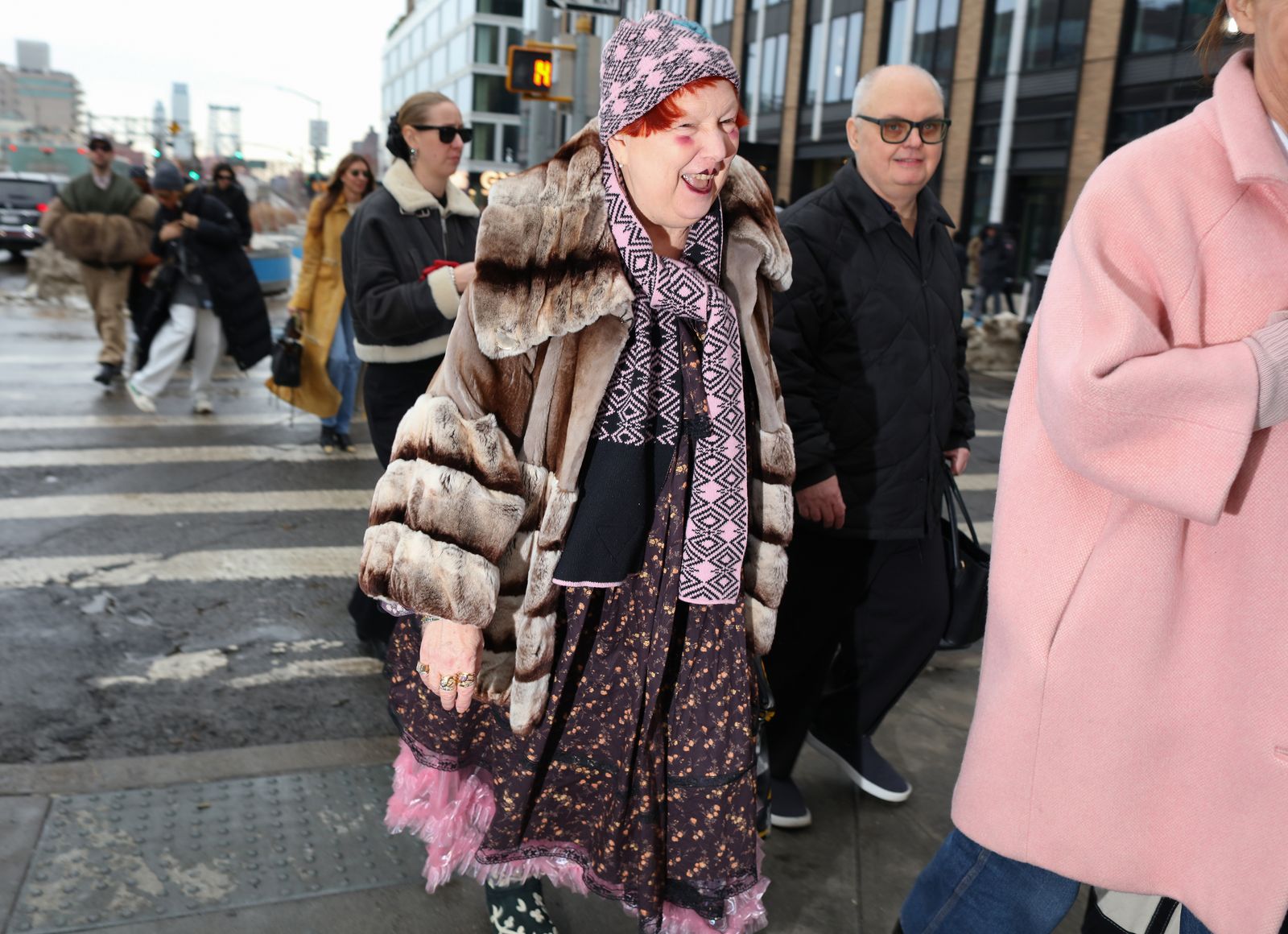 Image may contain Clothing Coat Person Adult Accessories Bag Handbag Glasses Jacket Footwear Shoe Face and Head