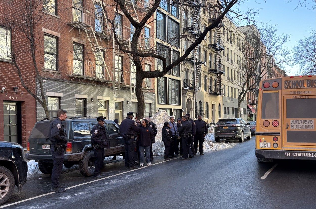 NYPD on W49th Street after a slashing
