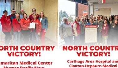 NYSNA Nurses Employed At The Samaritan Medical Center, The Carthage Area Hospital & The Claxton-Hepburn Medical Center Ratify New Four-Year Contracts