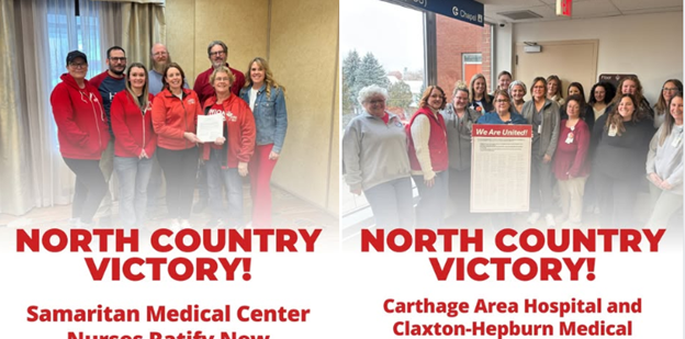 NYSNA Nurses Employed At The Samaritan Medical Center, The Carthage Area Hospital & The Claxton-Hepburn Medical Center Ratify New Four-Year Contracts