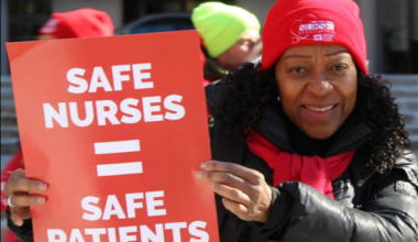 Striking NYSNA-Represented Nurses March To Governor Office To ‘Protest Executive Order Allowing’ Travel Nurses ‘To Work In New York City Hospitals’ & ‘Criticize Her For Not Doing More To Help Bring Their Labor Dispute To An End’