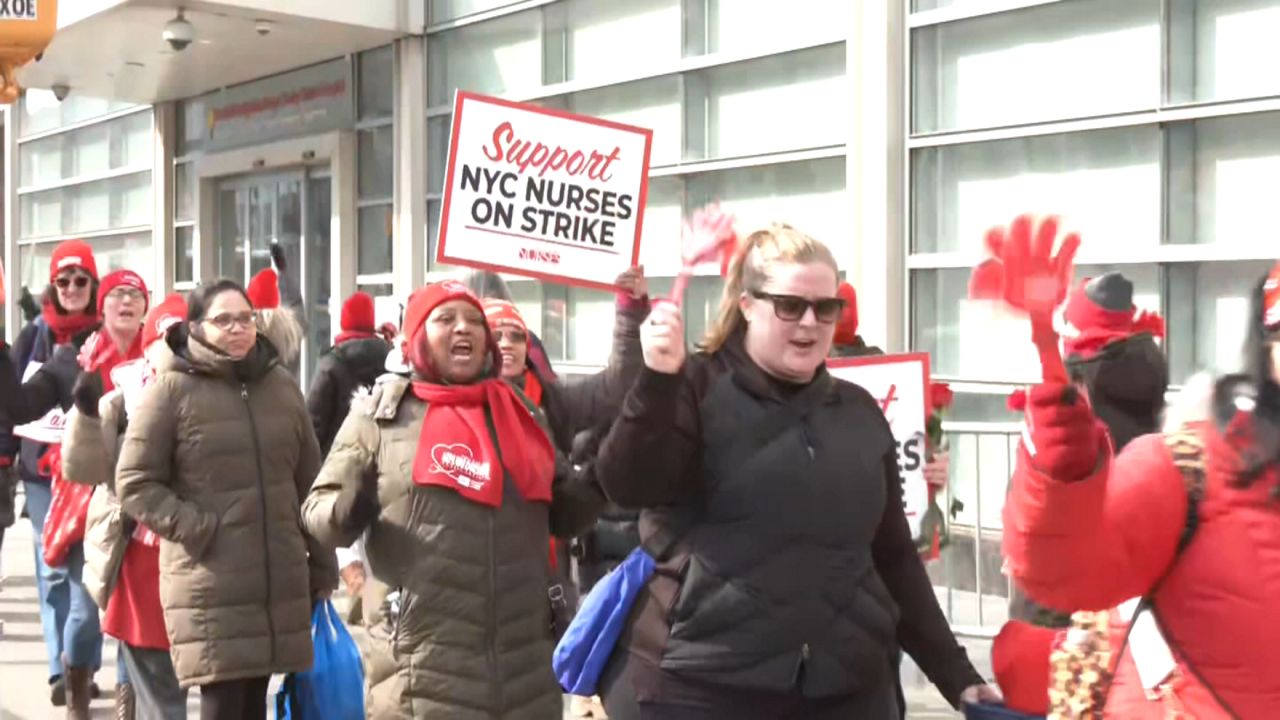 Nurses at NewYork–Presbyterian voted against the tentative agreement presented by mediators last week and remain on strike. (Spectrum News NY1)