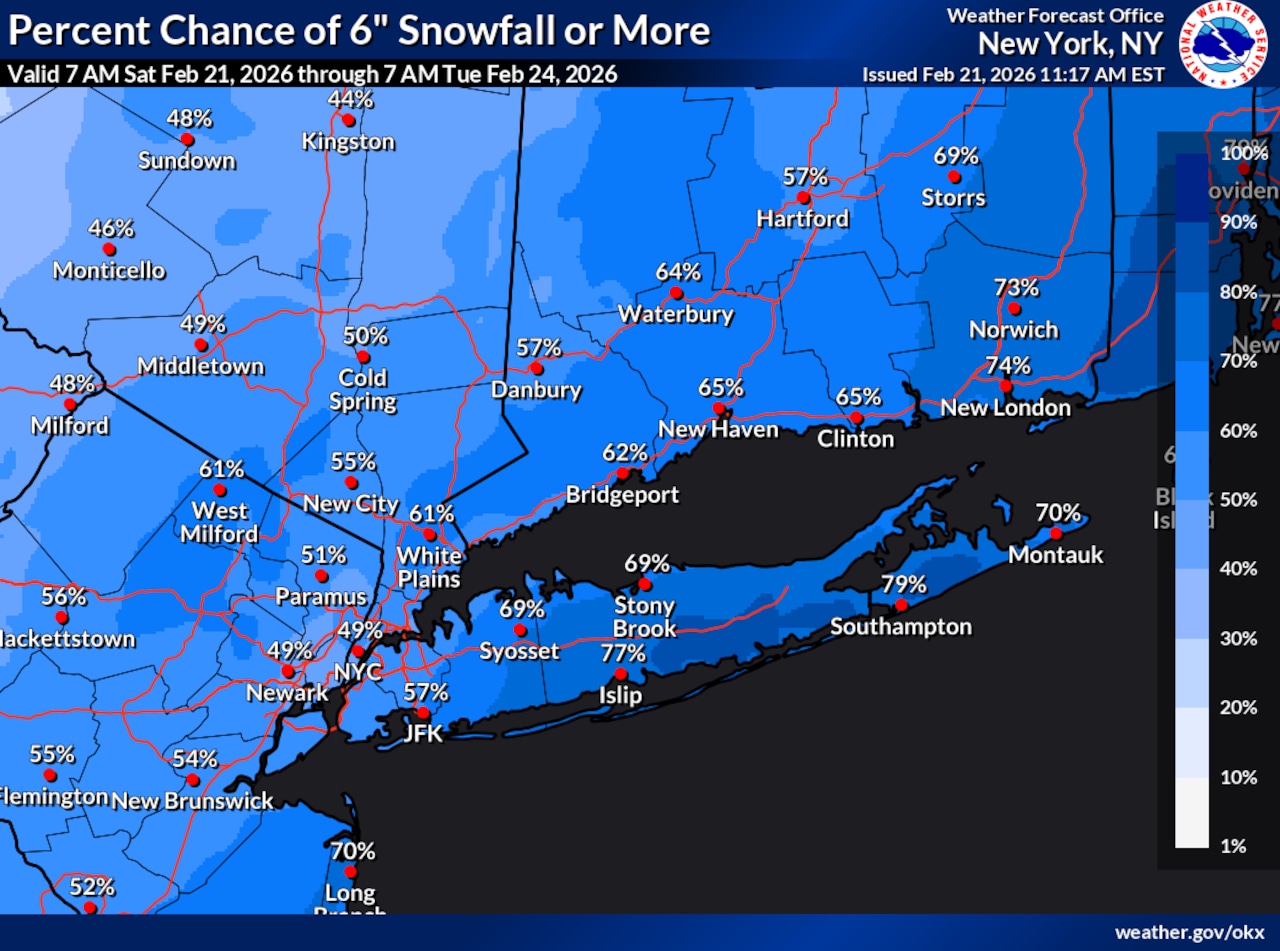 NWS: Snow on Feb. 22, 2026