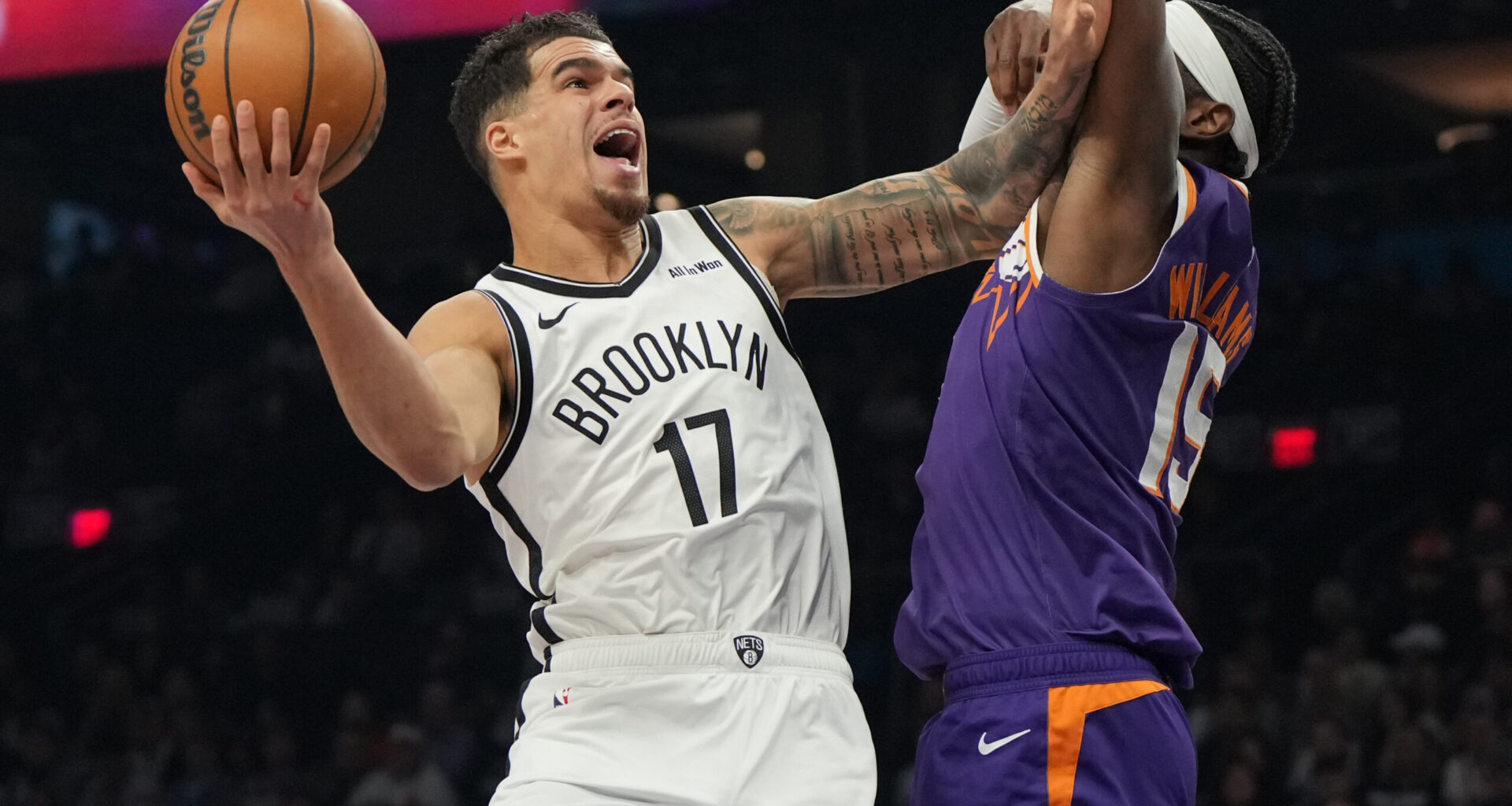Nets leading scorer Michael Porter Jr. is staying in Brooklyn after surviving the NBA trade deadline. Photo: Rick Scuteri/AP